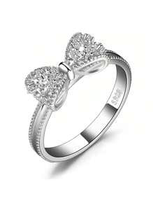 Exquisite Bowknot Rhinestone Ring