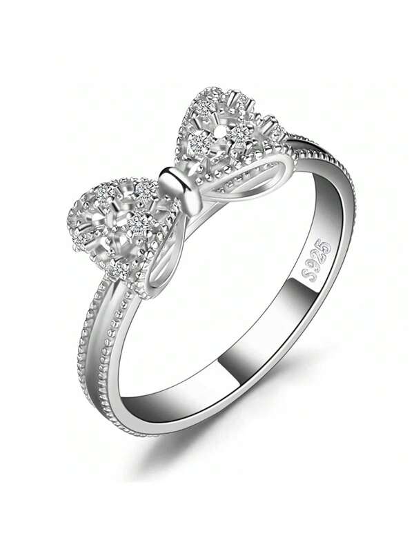 Exquisite Bowknot Rhinestone Ring