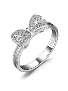 Exquisite Bowknot Rhinestone Ring