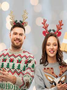 Cute Reindeer Antler Headband – Christmas Party Hair Accessory & Holiday Essentia