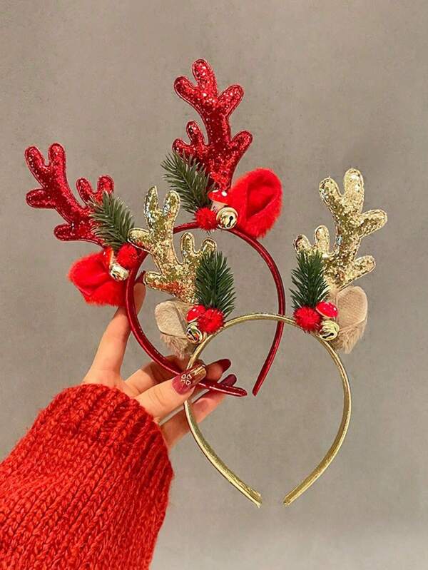 Cute Reindeer Antler Headband – Christmas Party Hair Accessory & Holiday Essentia