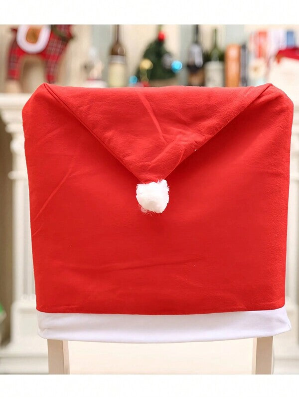 Christmas Chair Covers – Red Santa Hat Chair Back Slipcovers