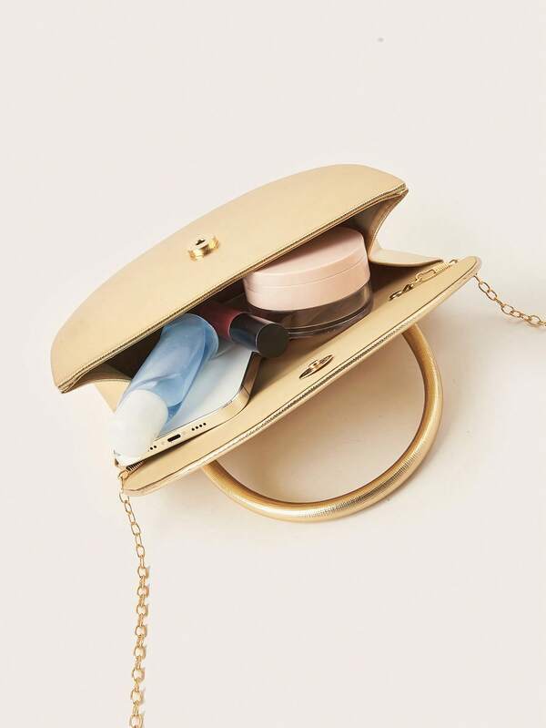 Elegant Ladies Clutch Bag – Minimalist Luxury Handbag with Chain for Party