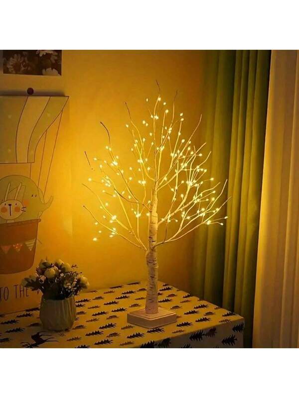 144-LED Birch Tree Light – Warm White, USB & Battery Powered