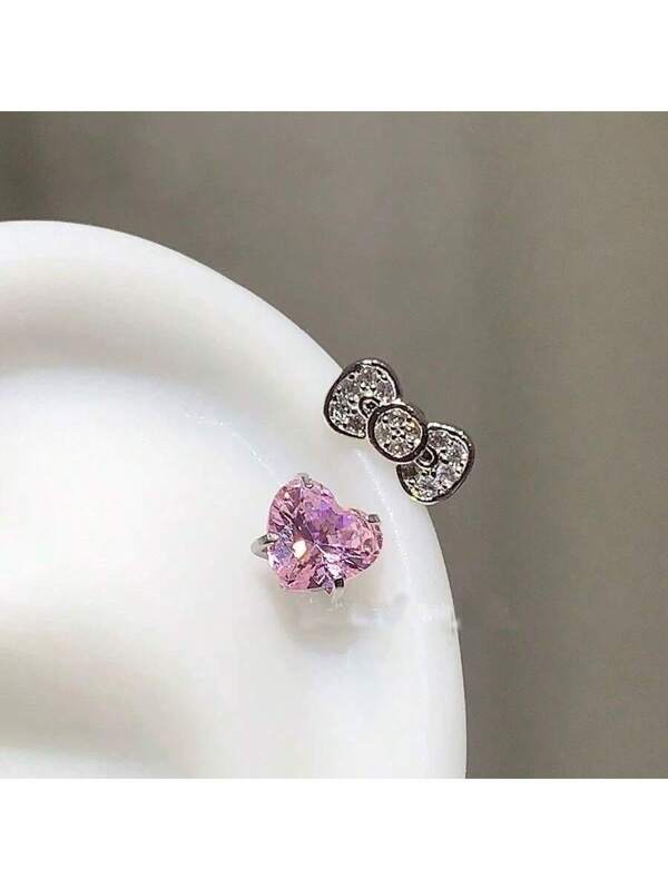 Bow Love Titanium Steel Allergy-Proof Horseshoe Ring