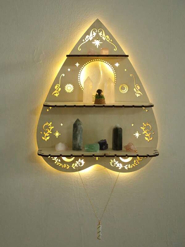 Moon Phase Crystal Shelf