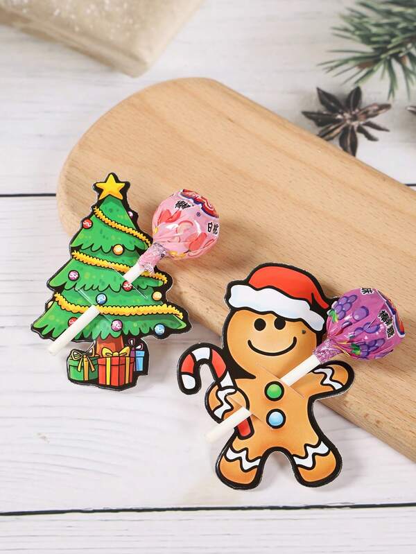 48PCS Christmas Lollipop Holder Cards – Santa, Snowman & Tree Gift Decor Set