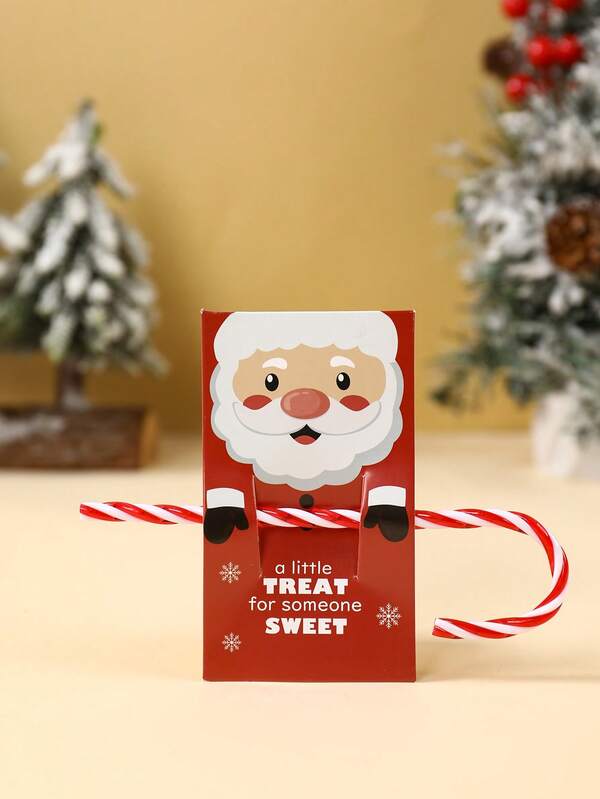 48PCS Christmas Lollipop Holder Cards – Santa, Snowman & Tree Gift Decor Set