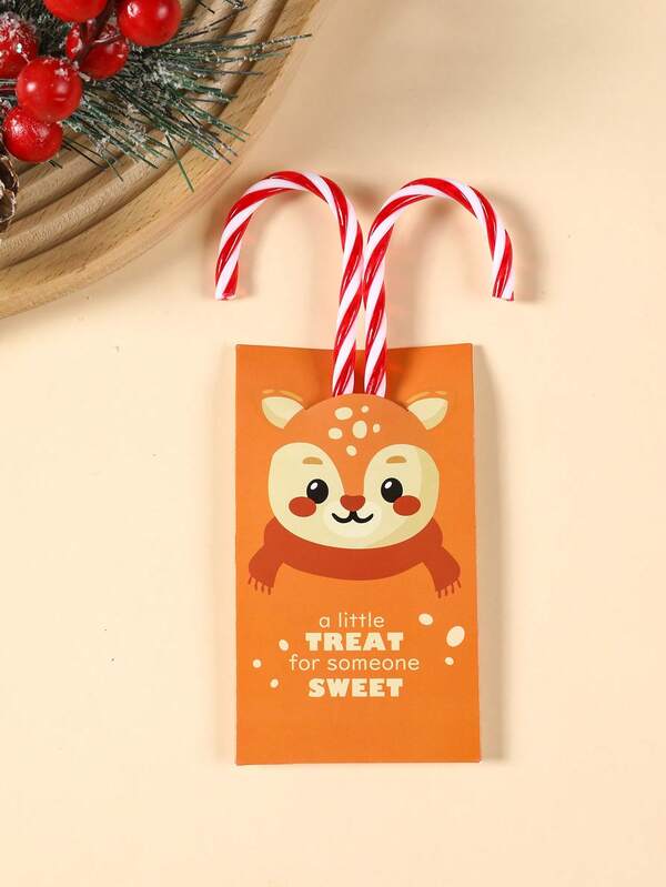 48PCS Christmas Lollipop Holder Cards – Santa, Snowman & Tree Gift Decor Set