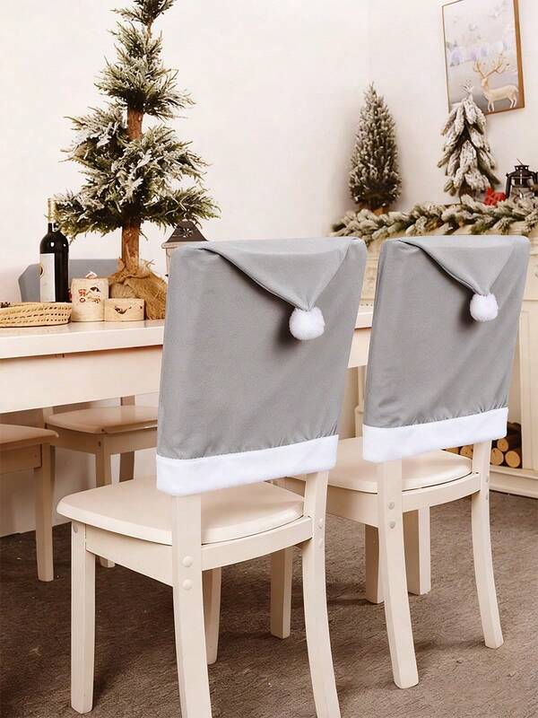 Christmas Chair Covers – Red Santa Hat Chair Back Slipcovers