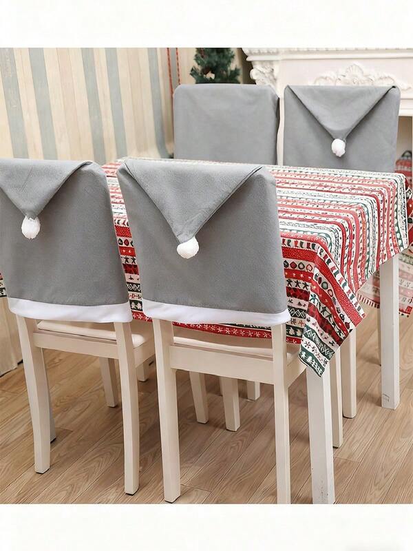 Christmas Chair Covers – Red Santa Hat Chair Back Slipcovers