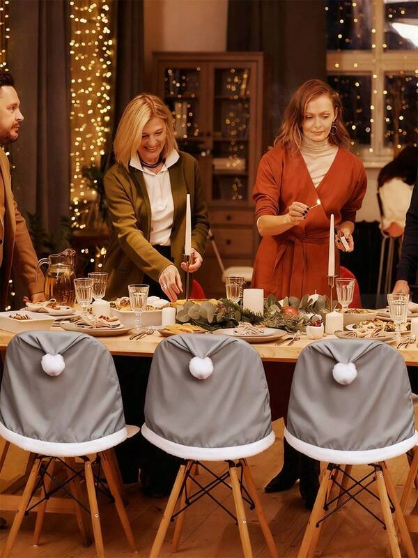 Christmas Chair Covers – Red Santa Hat Chair Back Slipcovers