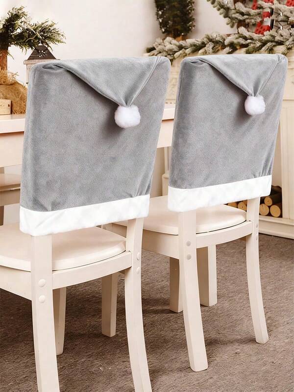 Christmas Chair Covers – Red Santa Hat Chair Back Slipcovers
