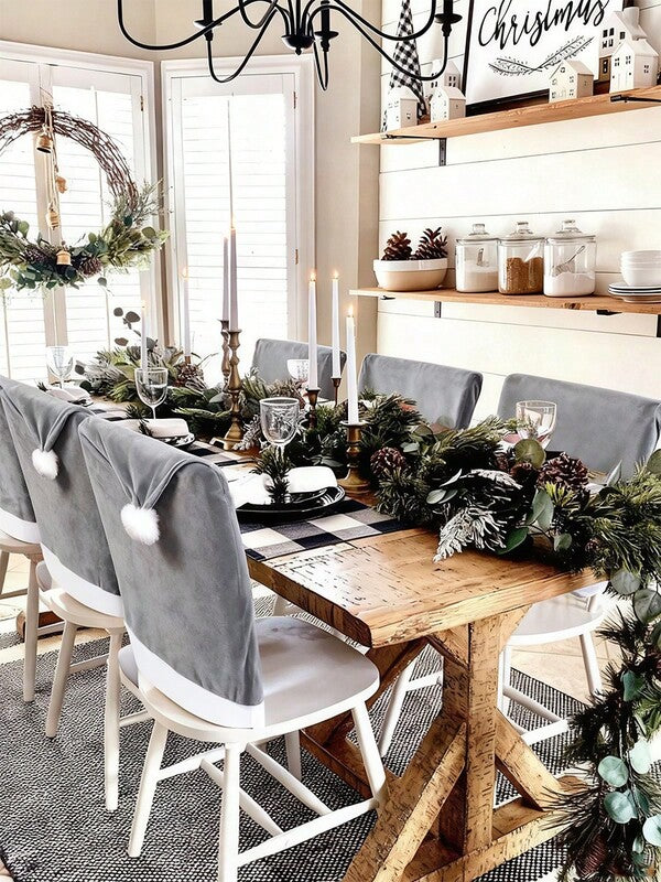 Christmas Chair Covers – Red Santa Hat Chair Back Slipcovers