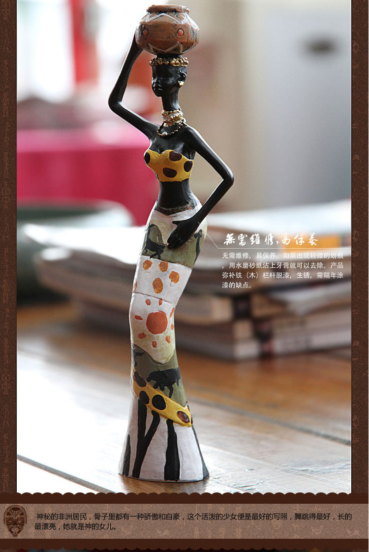 Doll three-piece resin crafts creative home new house decoration
