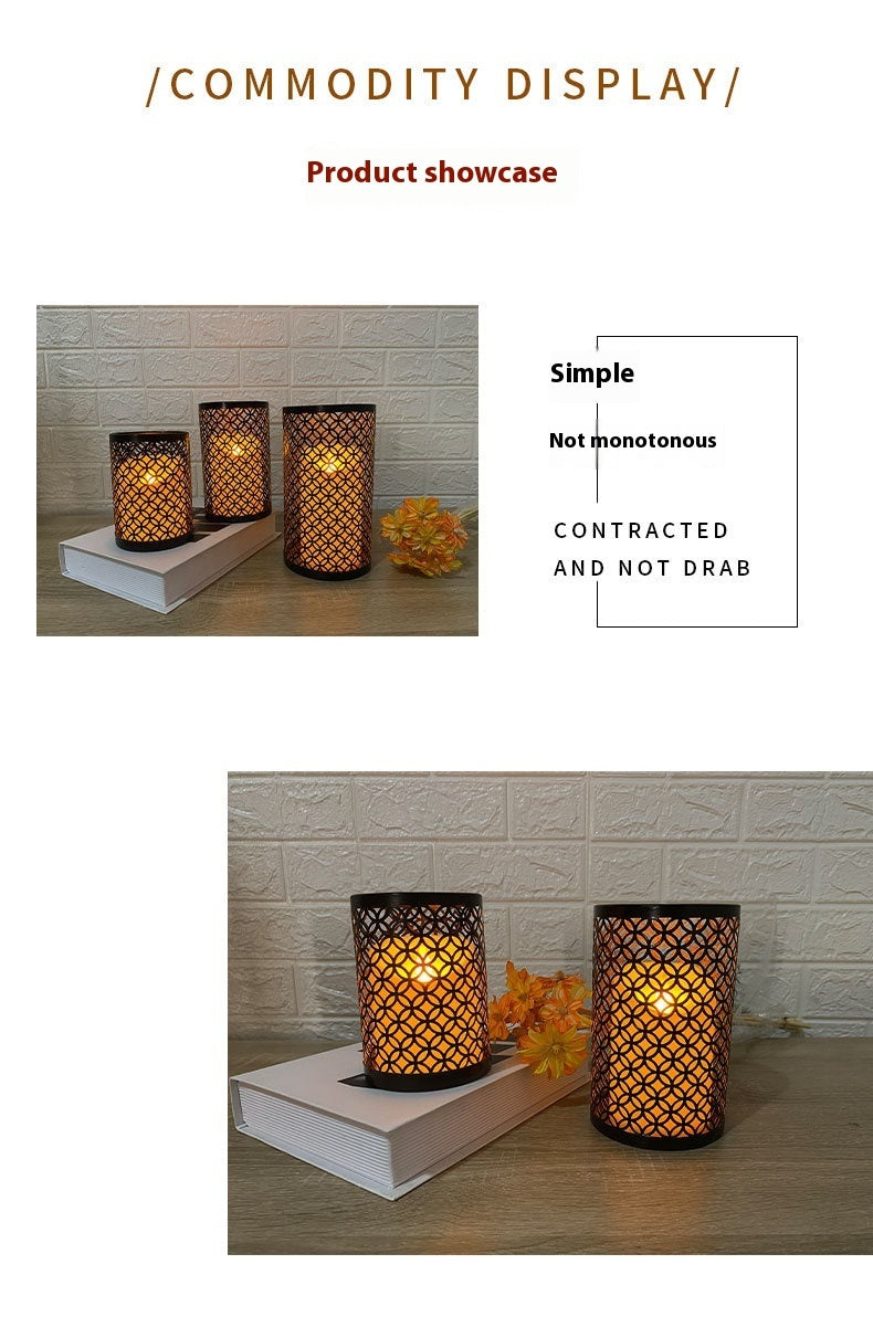 Wrought Iron Candlestick Three-piece Crafts Ornament