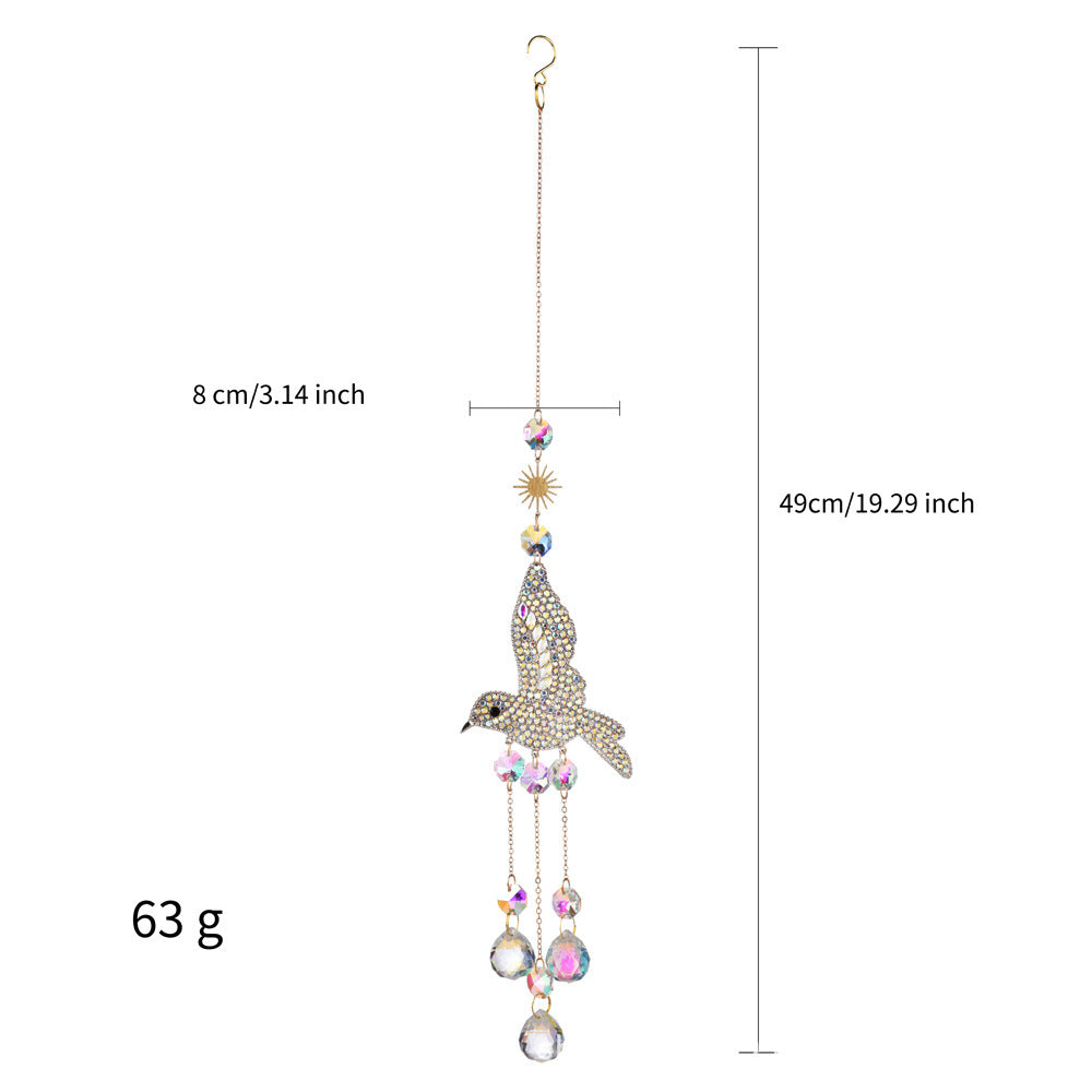 Pendant Hummingbird Three-piece Sun Catcher Crystal Wind Chimes