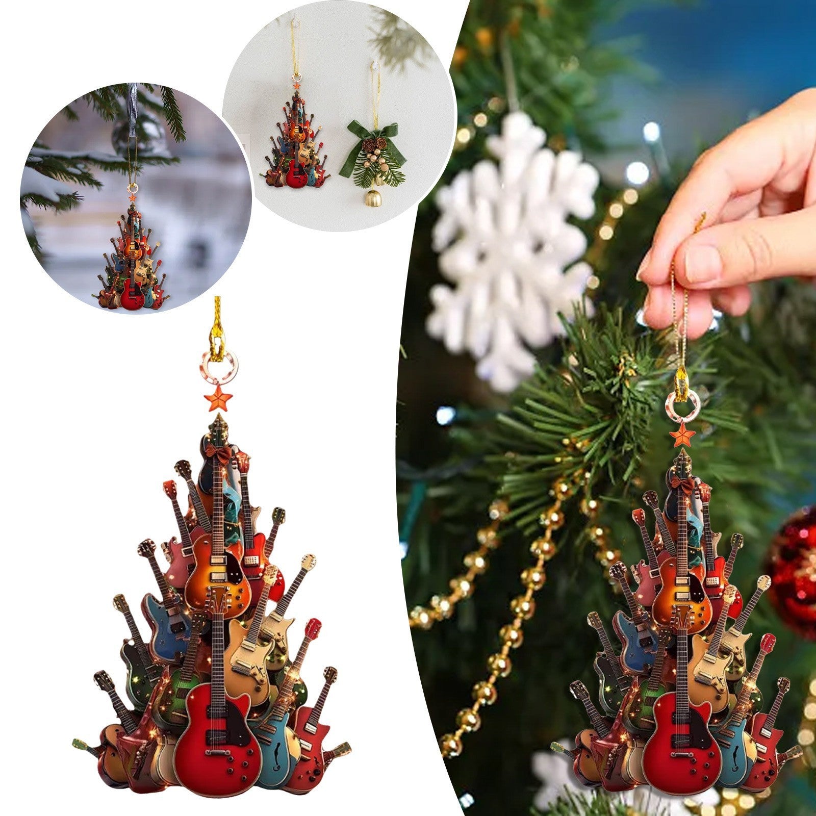 Guitar Christmas Tree Decorations