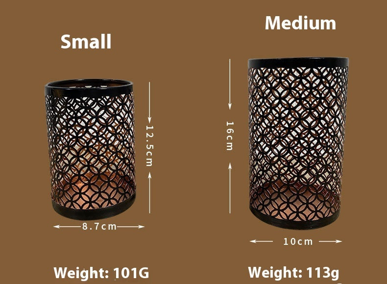Wrought Iron Candlestick Three-piece Crafts Ornament