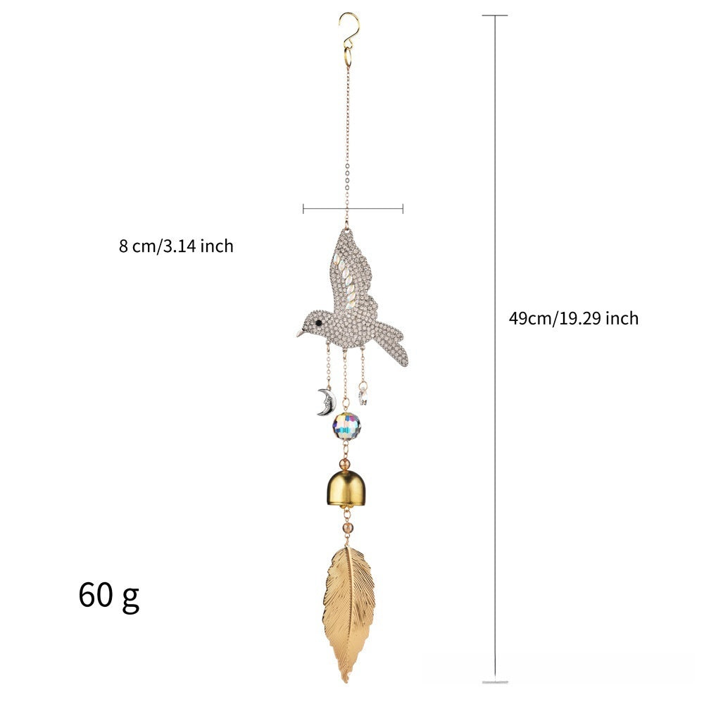 Pendant Hummingbird Three-piece Sun Catcher Crystal Wind Chimes